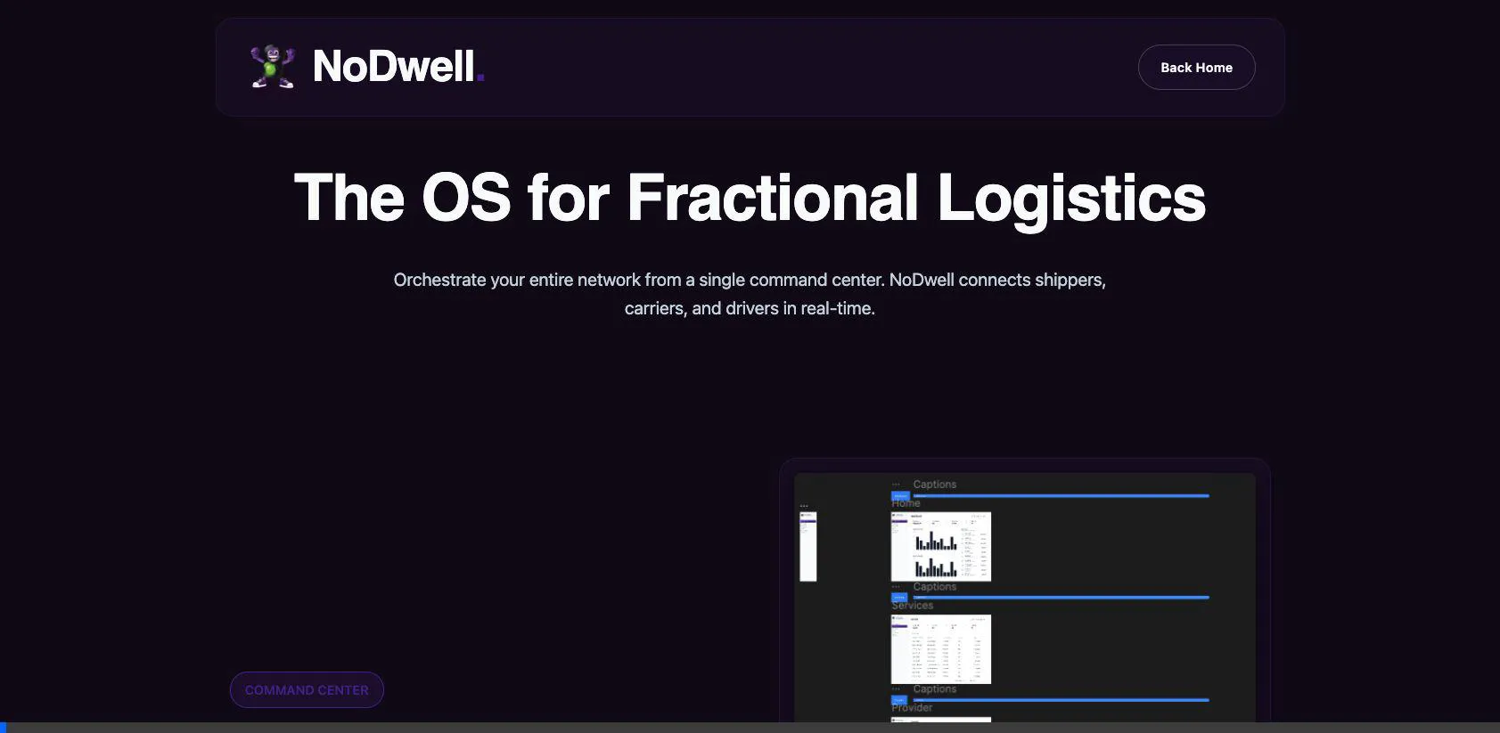 Command Center Mockup